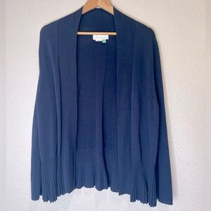 Anthropologie Banlieue Peplum Blue Cardigan, 2X